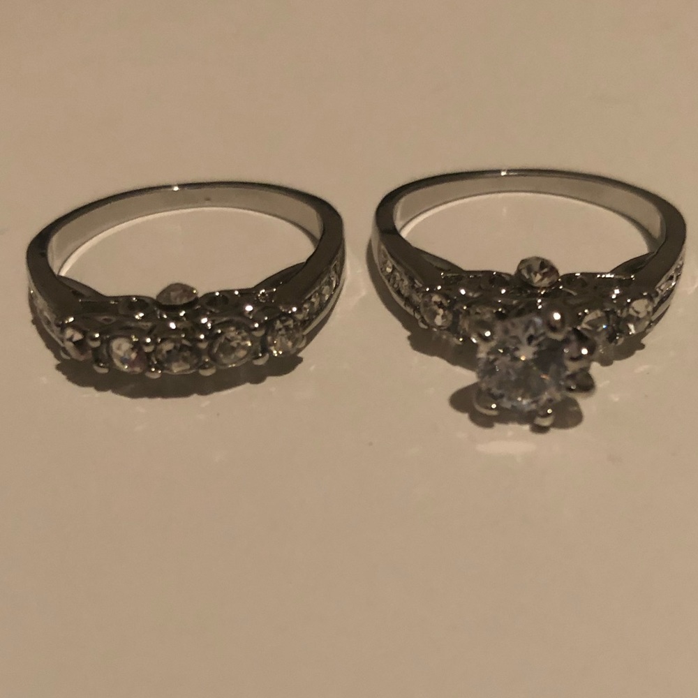 925 Silver 2/pc Wedding Ring
